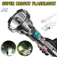 Super Bright LED Flashlight with 18650 Battery Portable Waterproof High Power Torchlight Rechargeable Flashlamp for Camping