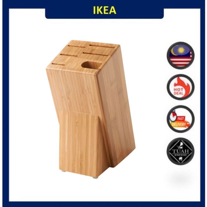 HYVLA Knife block, bamboo - IKEA
