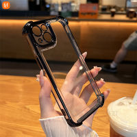 เคสโทรศัพท์แข็งโปร่งใสกันกระแทกขอบชุบสำหรับ iPhone 14 Pro Max Plus 13 12 11 Pro Max XR XS Max ใสดูหรูหราเคสใส่โทรศัพท์ป้องกันการตกพร้อมขายดีป้องกันกล้องเลนส์คลุมทั้งหมด