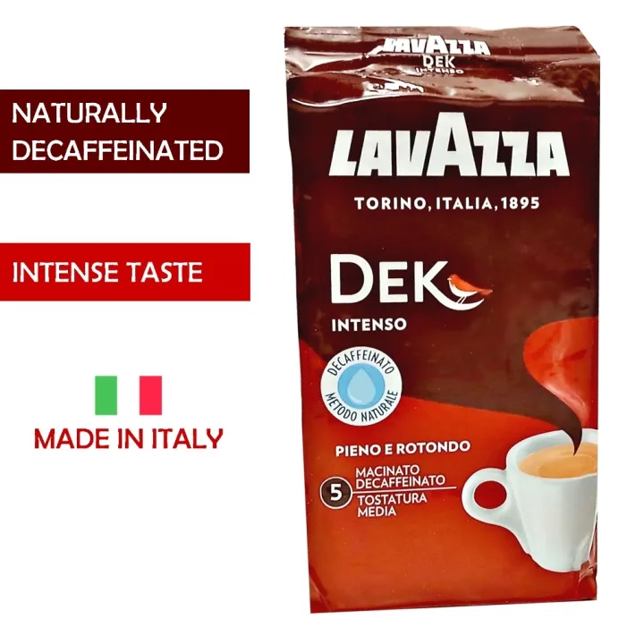 Lavazza Decaffeinated Ground Coffee Decaf with Intense Taste (Arabica