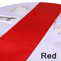 Factory Retail 10pc Table runner 30X275cm Satin Silk Gold Table Cloth Runner for Wedding chemin de table mariage Ceremony Party