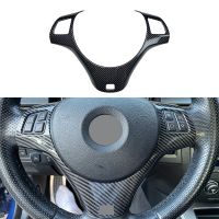 For BMW 3 Series E90 E91 E92 E93 Carbon Fiber Car Steering Wheel Decorative Frame Moulding Sticker Strip Trim Cover 2005-2012