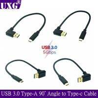 Gold Plated USB 3.0 Type-A 90° Angle Left Right Up Down Male To USB3.1 Type-C Male USB Data Sync &amp; Charge Cable Connector 0.25m Wires  Leads Adapters