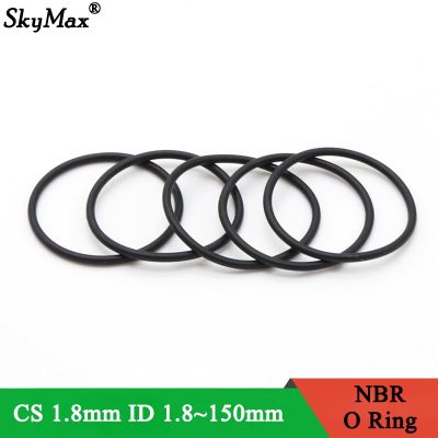 10/50pcs NBR O Ring Gasket CS 1.8mm ID 1.8mm 150mm Automobile Nitrile Rubber Round O Type Corrosion Oil Resistant Seal Washer