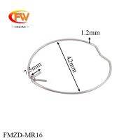 FINEWE MR16แหวนการ์ดยืดขวดน้ำเดินทาง42มม.,คลิปสปริงกันไฟขนาด1.2มม. สายไฟสปอตไลท์ดาวน์ไลต์ปลอกรัดสกรูตะปู