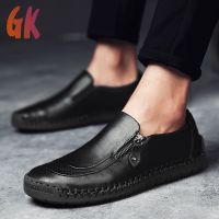 GKD รองเท้าโลฟเฟอร์ ผู้ชาย ลื่นบนรองเท้าหนังแฟชั่น Mens Loafers M009