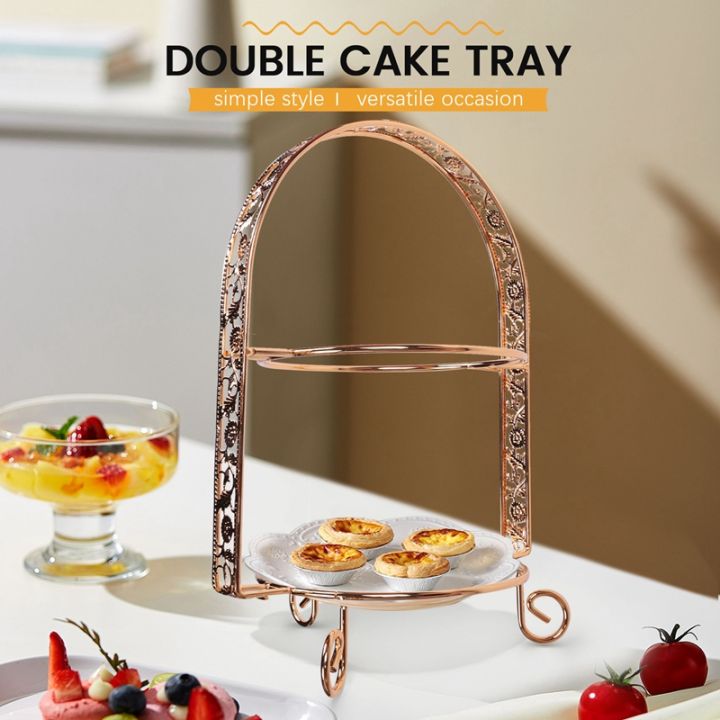 metal-cake-stand-double-layer-arch-shaped-golden-fruit-dessert-rack-wedding-birthday-party-decoration-cupcake-stand