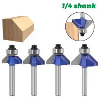 1pc 6mm Shank 1/4 shank45 องศา Chamfer Router Bit ขอบคุณภาพสูงขึ้นรูปเอียงเครื่องตัดมิลลิ่งสําหรับงานไม้สําหรับบิตไม้