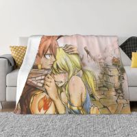 Fairy Tail Natsu Lucy Erza Gray Anime Blankets Coral Fleece Plush Decoration Bedroom Bedding Couch Bedspread