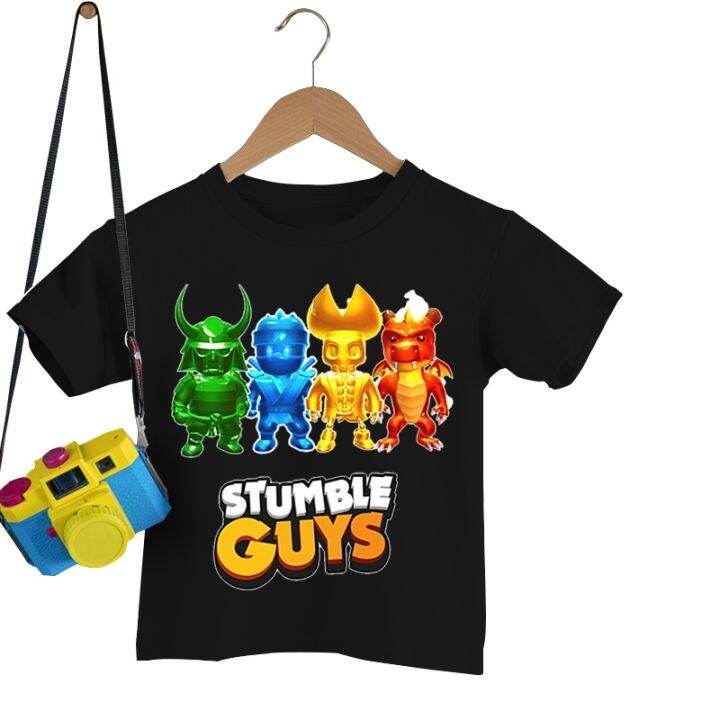 Stumble Guys Tshirt Crianças Harajuku Jogos T-shirts Meninos