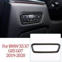 For BMW X5 G05 X7 G07 2019 Carbon Fiber ABS Headlight Switch Decoration Trim Frame Car Essories