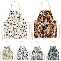 1 Piece Of Abstract Pattern Graffiti Printing Sleeveless Apron ChildrenS Home MenS And WomenS Anti-Fouling Apron Kitchen Bib