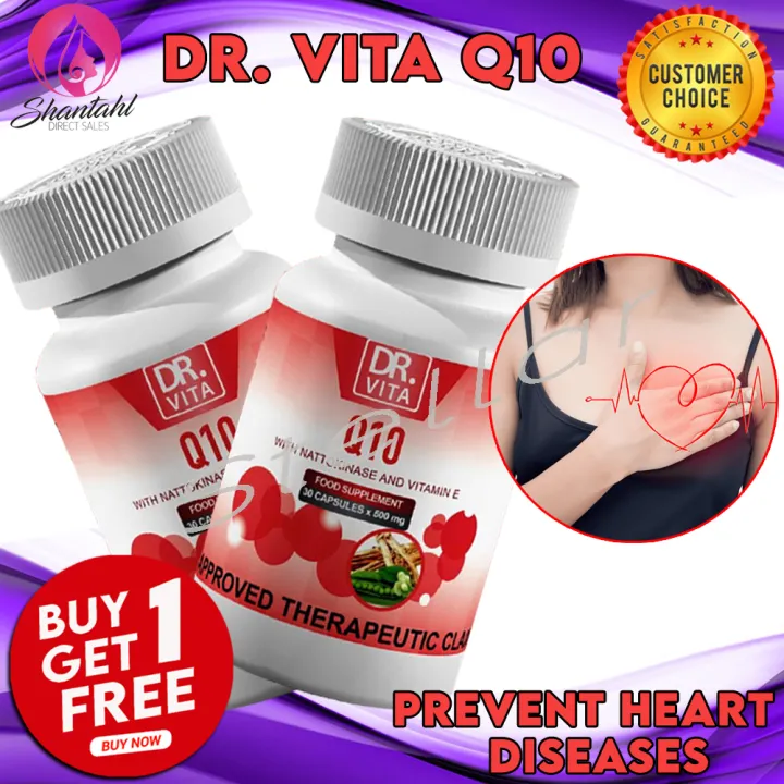 BUY 1 GET 1! Authentic Dr. Vita Q10 with Nattokinase and Vitamin E for