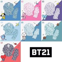 COD SDFGDERGRER Pajamas BTS surrounding cute home wear casual wear two-piece suit couple BT21 summer light style Ready stock