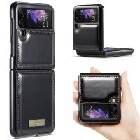 Luxury Leather Cover for Samsung Galaxy Z Flip 3 4 Flip3 Flip4 5G Anti-Scratch Shockproof Protective Phone Case