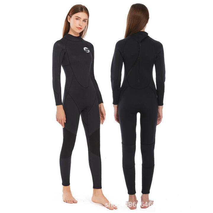 New Wetsuit Female 3mm Onepiece Wetsuit Surf Swimsuit Sun Protection