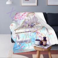 Piano Music Gift Black and White Blanket Plush Lightweight Soft Flannel Fleece Throw Blankets Bedding for Bed Sofa Couch Living Room 14