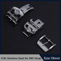 316L Stainless Steel 18mm Deployment Watch Buckle For IWC Big Pilot Spitfire Leather Watchband Strap Folding Pin Clasp Tools