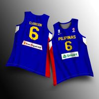 GILAS PILIPINAS 2022 | JORDAN CLARKSON #6 BLUE JERSEY | PBA GILAS JERSEY |FULL SUBLIMATION W/ SHORTS