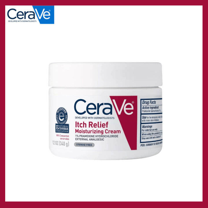 CeraVe 340g Red Itch Relief FaceCcream Moisturizing Body Lotion
