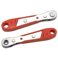 Multifunctional Bidirectional Ratchet Screwdriver Right Angle Magnetic Wrench Cross Shaped Short Screw Orange Tool