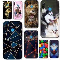 For huawei P30 lite Case Silicon Back Cover For huawei P 30 lite P30lite Phone black tpu case Cat Tiger