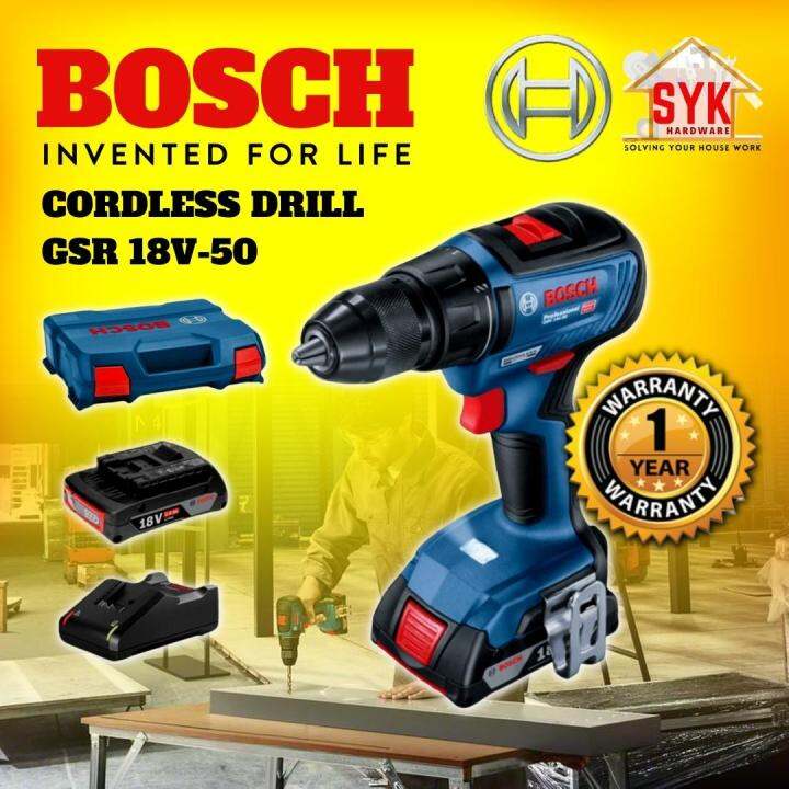 SYK BOSCH GSR 18V-50 Brushless Cordless Drill Driver Battery Bosch ...