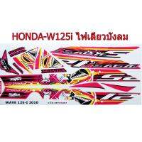 สติ๊กเกอร์ติดรถมอเตอร์ไซด์ลายการ์ตูน สำหรับ HONDA-W125 i ปี2010ไฟเลี้ยวบังลม ฉลามดุ  สีชมพู