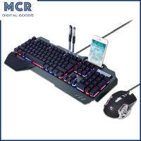 เมาส์คีย์บอร์ดเกมควบคุมลวด MCR เมาส์ Dpi ออปติคอล3200กึ่งกลมีไฟด้านหลัง