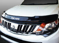 Mitsubishi Triton15-18 กันแมลง ดักแมลง  สีดำ ประดับยนต์ ชุดแต่ง ชุดตกแต่งรถยนต์