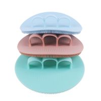 hot【DT】✠☃  Silicone Scrubber Bristles Exfoliator Shower Sponge