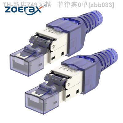 【CW】❆❉  ZoeRax RJ45 CAT8 Cat7 CAT6A Tool-Free Toolless Termination Plug Reusable Shielded for Ethernet Cables 10Gbps POE