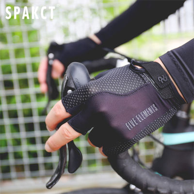 SPAKCT Fingerless ถุงมือครึ่งนิ้วกีฬากลางแจ้งขี่จักรยานสำหรับผู้ชายผู้หญิงรถจักรยานยนต์จักรยาน Mtb ประดับถนนแข่งขี่