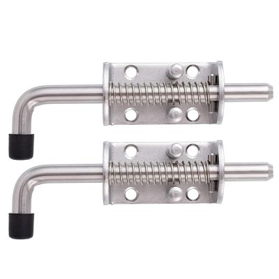 304 Stainless Steel 6.5inch Spring Pin Latch Lock Assembly for Doors Cabinets and Utility Trailer Gate - Heavy Duty