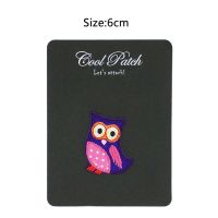 【CW】 owl New Iron-On Applique Embroidered Patches Horned Critters Children hook loop