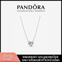 Pandora เงิน925 สร้อยคอ Heart Family Tree Clavicle Chain ของขวัญสำหรับคนพิเศษ ของแท้ 100%