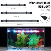 90~260V Aquarium Submersible Lamp RGB Fish Tank Aquatic Light Bar RGB Grow Led Underwater Decor Lighting 28-48 cm