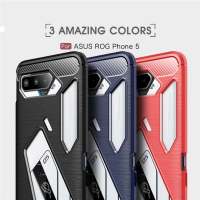 ?ร้านไทยส่งเร็ว?เคส ROG PHONE 5 เคส Case ASUS ROG PHONE 5 ZS673KS Carbon Fiber TPU Case TPU ROG5