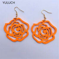 YULUCH Pair new design good african wood rose flower earrings Latest new arrival Round new design quality