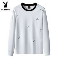 Playboy เสื้อกันหนาว แขนยาว มีฮู้ด พิมพ์ลาย แฟชั่นสําหรับผู้ชาย