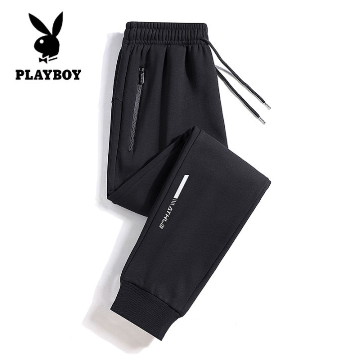playboyกางเกงวอร์มลำลองสำหรับผู้ชาย-กางเกงผู้ชายแบรนด์แฟชั่นคุณภาพสูง