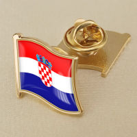 Croatia Croatian Flag Crystal Resin Drop Badge Brooch Flag Badges of All Countries in the World All-metal Brooch Copper Brooch Collection