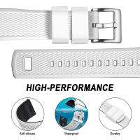 Hemsut White Silicone Watch Bands, 18mm 20mm 22mm Quick Release Rubber Watch Strap for Men Women Soft Replacement, 10 Colors