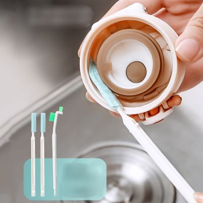 3pcs/set Bottle Cleaning Brushes Long Handle Kitchen Wash Cup Brush Portable Narrow Gap Kettle Cleaning Brush