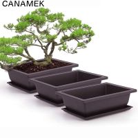 1PC Plastic Flower Pot Balcony Square Flower Pot Flower Bonsai Bowl Nursery Pot Flower Pot Imitation Rectangle Nursery Basin