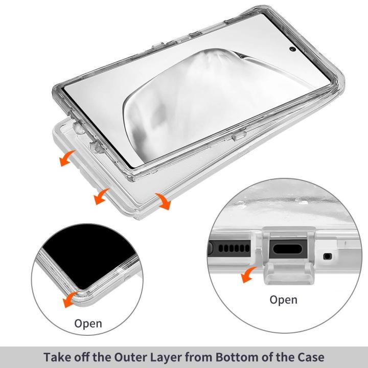 ไฮบริดที่ชัดเจน-case-สำหรับ-galaxy-note-10-ใสหนักสามชั้นกันกระแทกป้องกัน-case-ด้วยฮาร์ดพีซี-soft-tpu-กลับ-defender-case-สำหรับ-samsung-galaxy-note-10-6-3-นิ้ว