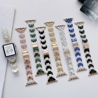 ✶℡◎ Suitable for Apple watch strap transparent small waist iWatch7 for Apple Watch 8 with shell magic color mix and match