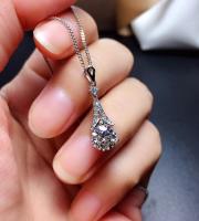 The new moissanite Earring Necklace 925 pure silver high quality gem Diamond lady Earrings