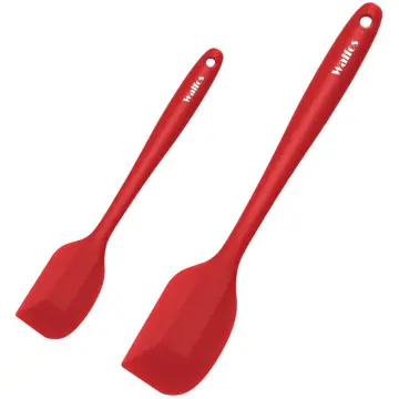 Rubber Spatula Spoon Heat Resistant, 2Pcs Silicone Scraper Spatula