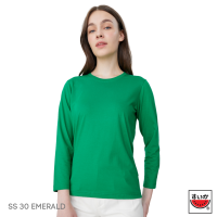 แตงโม (SUIKA) - เสื้อแตงโมคอกลมแขนยาว รุ่น SUPERSOFT LONGSLEEVES สี SS30 EMERALD